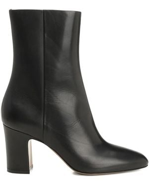 Paris Texas Leather Ankle Boots - Black