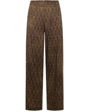 Pierre Louis Mascia Patterned Trousers - Brown