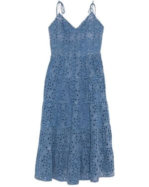 Alice + Olivia Robe Mi-Longue Shanti - Bleu