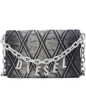 DIESEL Elegant Leather Wallet Design - Grey