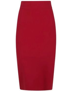 La Petite Robe Di Chiara Boni Jupe Crayon Mi-Longue À Taille Haute Lumi - Red
