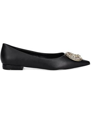 Just Cavalli Embellished-Toe Ballet Flats - Black