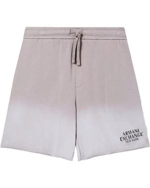 ARMANI EXCHANGE Logo-Embroidered Shorts - Purple