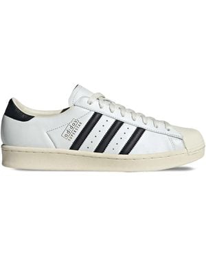adidas Superstar Vintage Shell-Toe Striped Trainers - White
