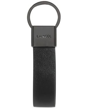 Lancel Dragonne Leather Keyring - White