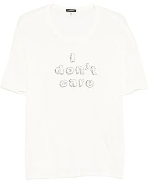 R13 I Don'T Care Graphic-Print T-Shirt - White