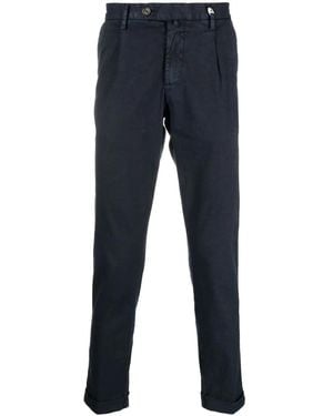Myths Mid-Rise Slim-Cut Pants - Blue