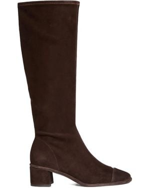 Tory Burch 55Mm Cap-Toe Knee-High Boots - Brown