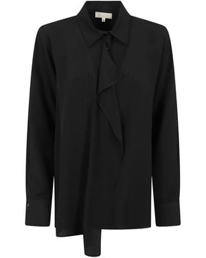 Antonelli Chemise Adria À Volants Et Manches Longues - Black