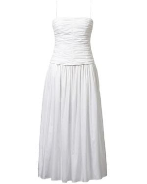 TOVE Amina Ruched Midi Dress - White
