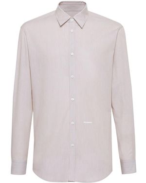 DSquared² Rex Dan Micro-Striped Shirt - White
