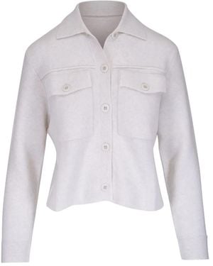 Kinross Cashmere Cashmere Shirt - White