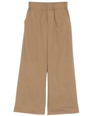 Susanne Bommer Elasticated-Waistband Wide-Leg Pants - Natural