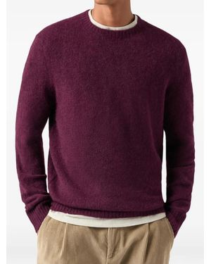 MC2 Saint Barth Burgundy Regent Alpaca-Blend Crewneck - Purple