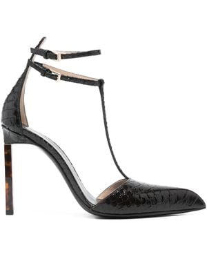 Tom Ford 105Mm T-Strap Pumps - Black