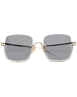 Gucci Occhiali Da Sole Oversize Gg - Grigio
