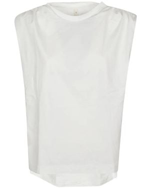 Petar Petrov Loose Fit Padded-Shoulder T-Shirt - White
