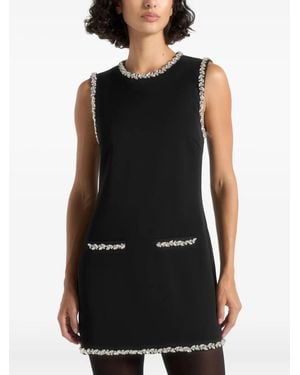 Manière De Voir Cia Crystal Embellished Pocket Mini Dress - Black
