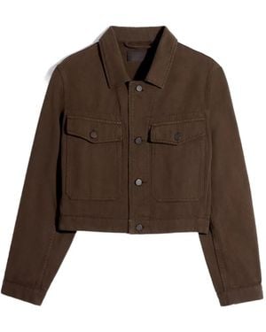 Lemaire Cotton Cropped Jacket - Brown