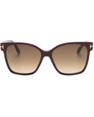 Tom Ford Rectangle-Frame Sunglasses - Natural