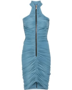 MITILIANE COUTURE Draped Midi Dress - Blue