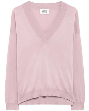 Alpha Studio V-Neck Sweater - Pink