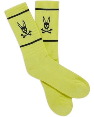 Psycho Bunny Socken Mit Totenkopf-Print - Grün
