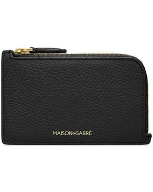 Maison De Sabre Portefeuille En Cuir À Fermeture Zippée - Black