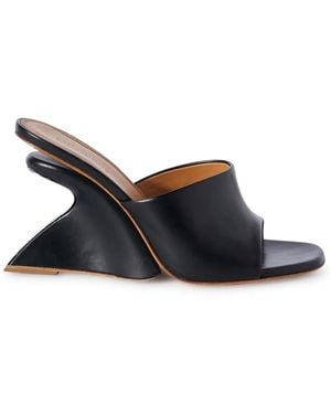 Off-White c/o Virgil Abloh Wedge Heel Mules With Jug Design - Black