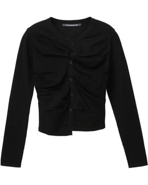 CAMPERLAB Geraffter Cardigan - Schwarz