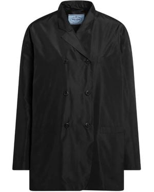 Prada Double-Breasted Jacket - Black