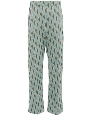 Needles Logo-Embroidered Track Trousers - Blue