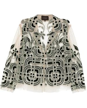 Biyan Floral Lace Shirt - Natural