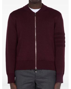 Thom Browne 4-Bar Zip-Up Cardigan - Purple