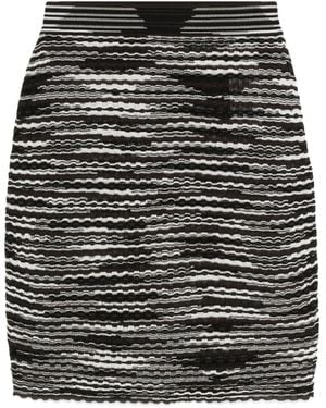 Missoni Striped Ribbed Skirt - Black