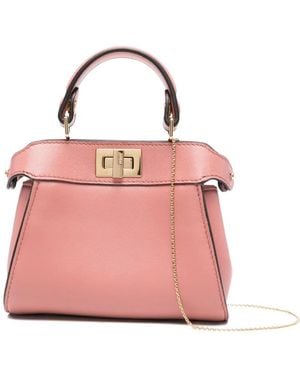 Fendi Nano Peekaboo Top-Handle Mini Bag - Pink