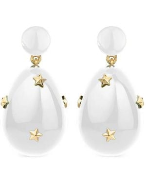Eshvi Kleine Galaxy Oorhangers - Wit