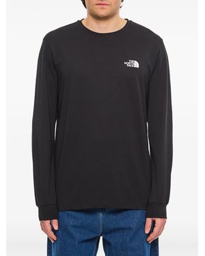 The North Face Logo-Print Cotton T-Shirt - Black