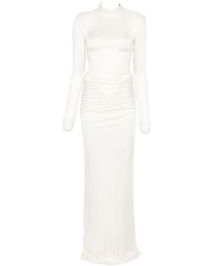 The New Arrivals Ilkyaz Ozel Darja draped dress - Weiß