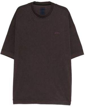 Juun.J T-Shirt À Logo Brodé - Noir