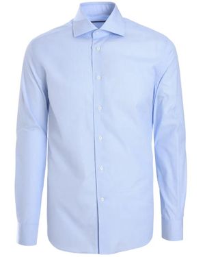 Corneliani Long-Sleeve Buttoned Shirt - Blue