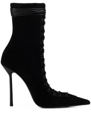 Le Silla Colette Lace-Up Ankle Boots - Nero