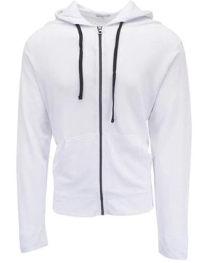 James Perse Cotton Zip-Up Hoodie - White
