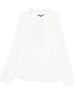 Luisa Cerano Ruffled Blouse - White
