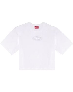 DIESEL T-angie T-shirt With Peekaboo Logo White