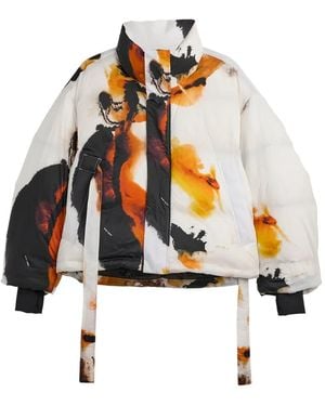 Y-3 Printed Puffer Jacket - White