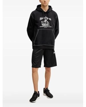 adidas グラフィック パーカー - ブラック
