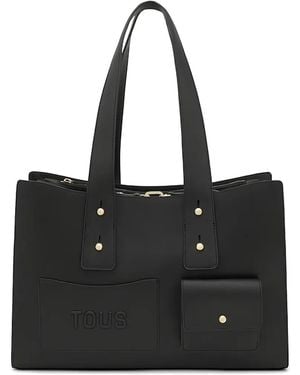 Tous Large City Tote Bag - Black