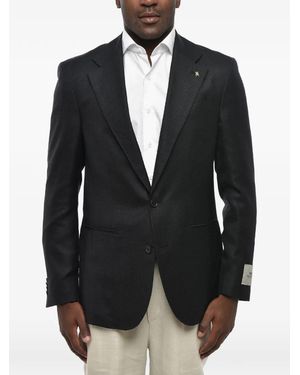 Corneliani Single-Breasted Jetted-Pocket Blazer - Black