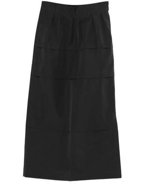 Litkovskaya Tiered Midi Skirt - Black